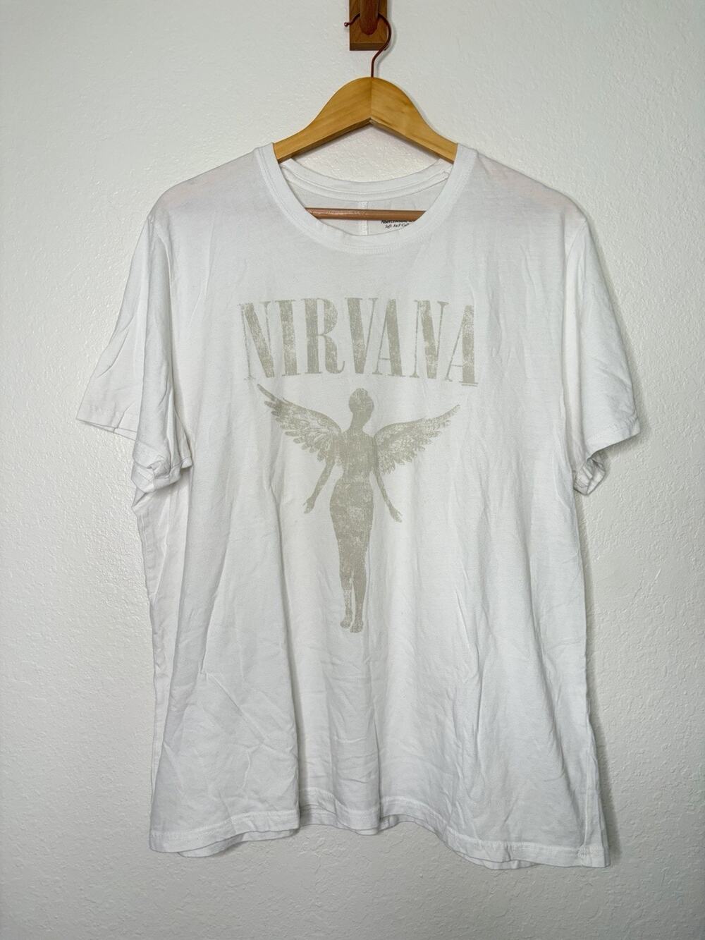 Abercrombie & Fitch Nirvana White Graphic Tee Women's Size XL